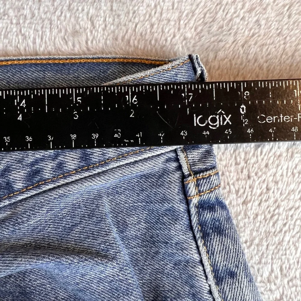 Levis 501 Original Straight Leg Button Fly Blue Denim Jeans Mens 35x30